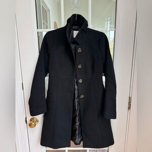 J.Crew Wool Blend Black Peacoat size 00
